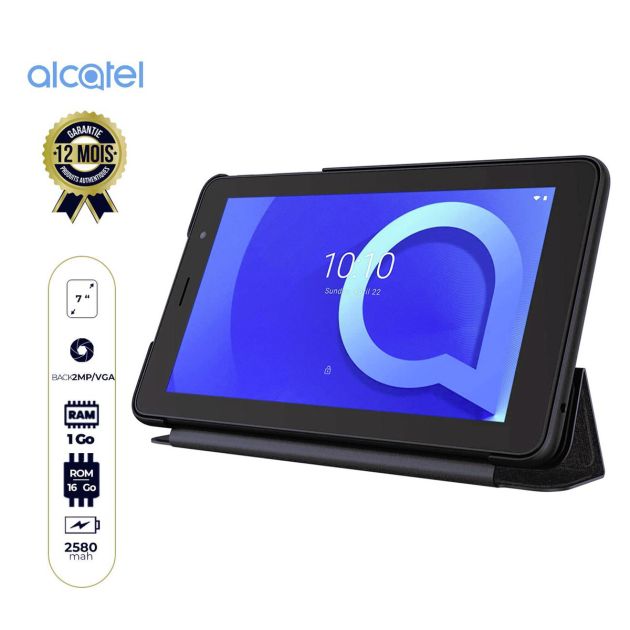 Tablette Alcatel 1T 7 9009G 3G - 7" - 16 Go/1Go RAM  - 2580 mAh - Wifi et pochette intégrée