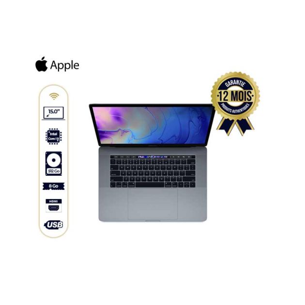 Apple MacBook pro 15pouces 8-Core i9 8GB/512GB (9e Génération)