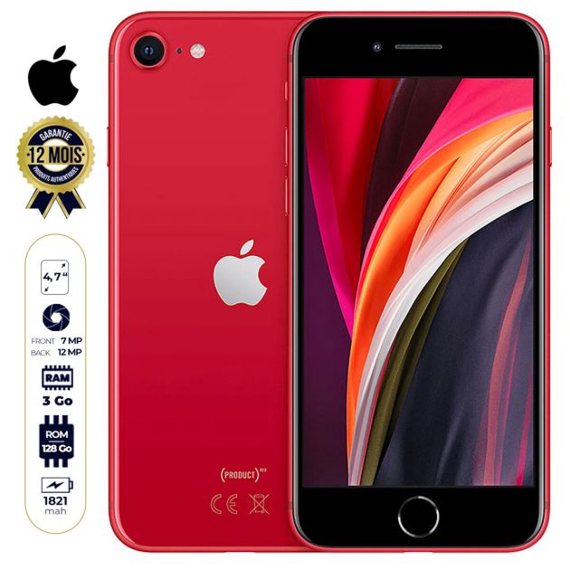 Apple Iphone SE(2020) - 128 Go/ 3Go RAM - 4.7" - 1821mAh - 12MP - Garantie 12 Mois