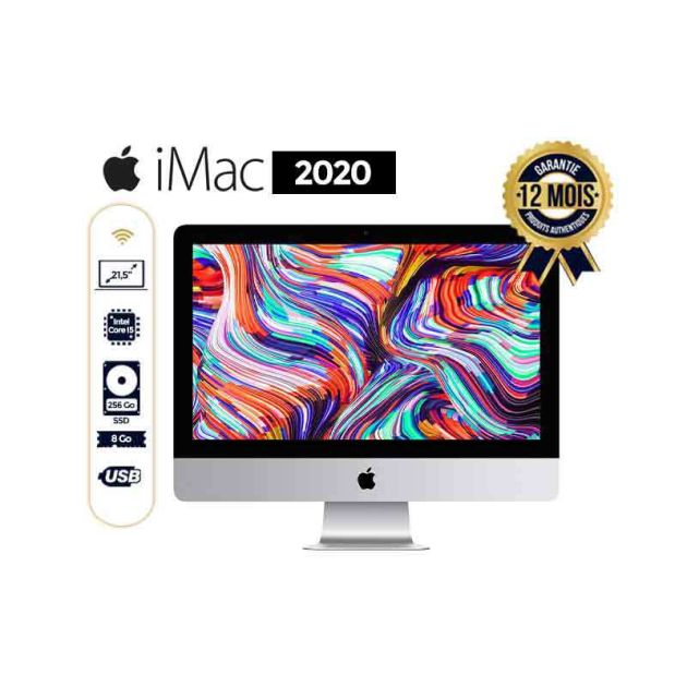 Apple iMac - 21.5" -  Retina 4K - Intel core i5 8e génération - 3.0GHz - 256Go/8Go Ram - 12 mois de garantie - livraison 3 à 5 Jours