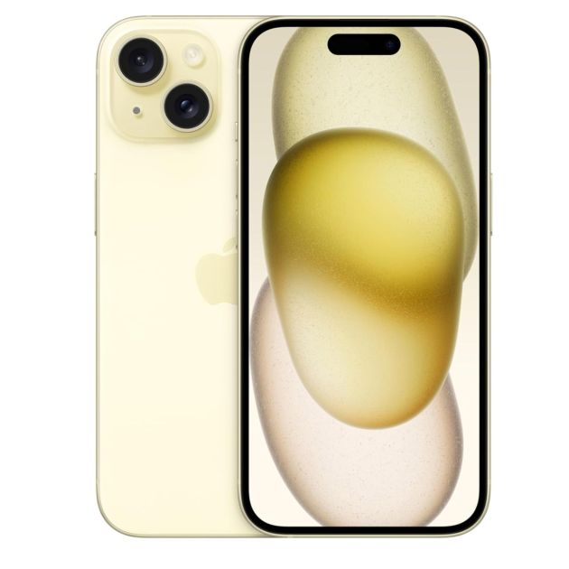 iPhone 15 - 256 Go/6Go RAM - 6,1" - Apple A16 Bionic  - Nano SIM physique et e-sim - 48 MP+12MP/12MP - 3349mAh - Garantie 12 mois