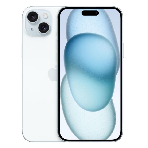 iPhone 15 Plus - 128 Go/6Go RAM - 6,7" - Apple A16 Bionic - Nano SIM physique et e-sim - 48 MP+12MP/12MP - 4383 mAh - Garantie 12 mois