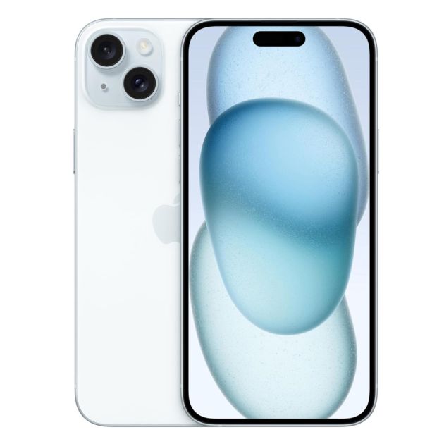 iPhone 15 Plus - 256 Go/6Go RAM - 6,7" - Apple A16 Bionic - Nano SIM physique et e-sim - 48 MP+12MP/12MP - 4383 mAh - Garantie 12 mois
