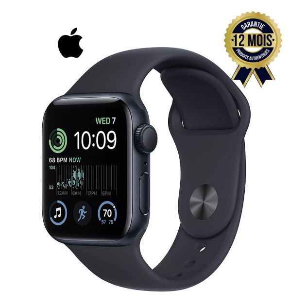 Apple Watch SE (2e génération) [GPS 40 mm] Montre intelligente avec boîtier en aluminium et bracelet sport Starlight - S/M.