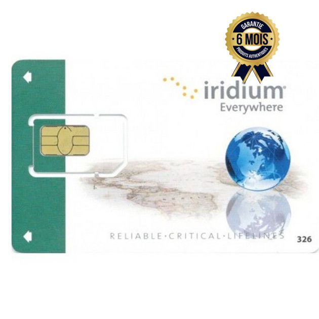 Carte SIM prépayée avec activation Iridium - Pour téléphone et terminal Iridium - Réception d'appels gratuite - 6 Mois