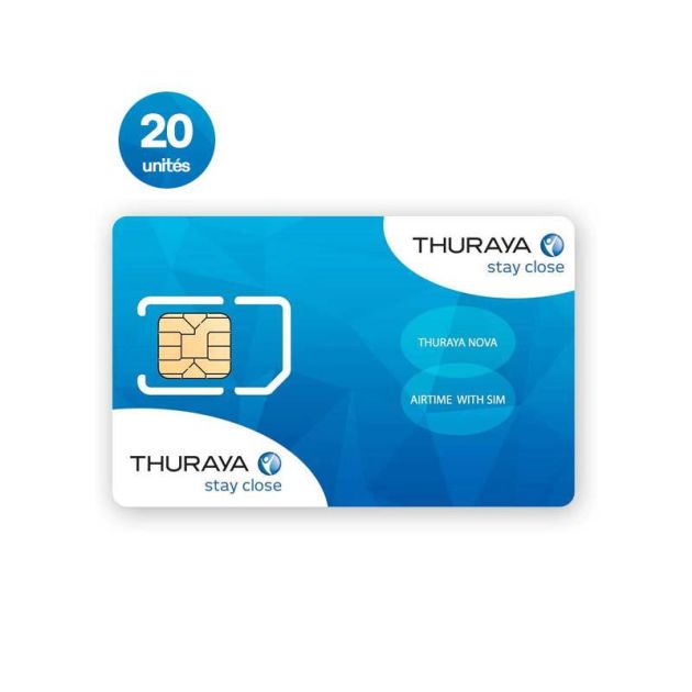 Carte  SIM Thuraya avec 20 unités