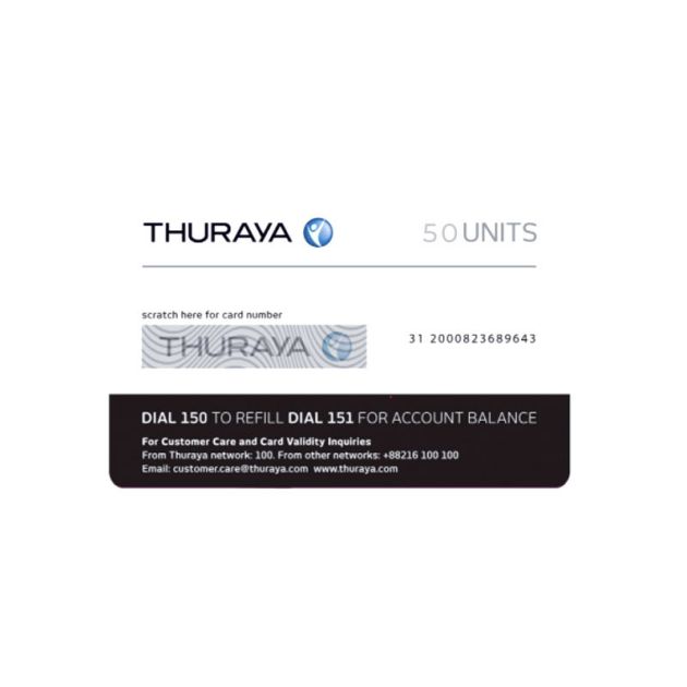 Crédit THURAYA - 50 Unités