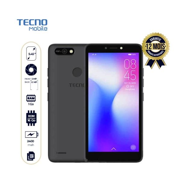 TECNO POP 2F - Smartphone - 5.45" - 16GB/1GB - 5MP/8MP - 2400 mAh