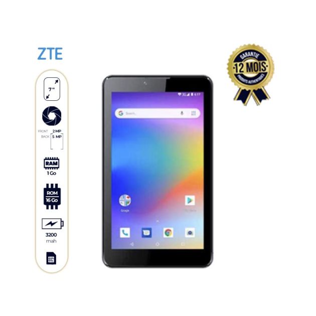 Tablette - Zte V97L - 16Go/1Go RAM - 7 Pouces - 1 sim - 12 Mois