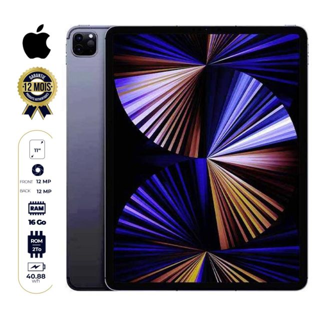  IPad Pro 11 pouces (Wi-Fi + cellulaire, 1 To) Apple 2021- 01 ans de garantie 