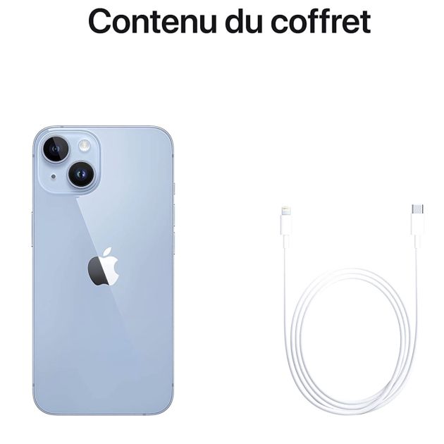 IPHONE 14 6.1" - 512 Go/4Go - 12MP/12MP - 2 nano sim physique - A15 Bionic chip - 4325mAh - 12 mois