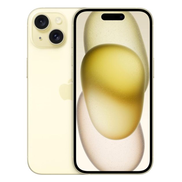 iPhone 15 - 128 Go/6Go RAM - 6,1" - Apple A16 Bionic  - Nano SIM physique et e-sim - 48 MP+12MP/12MP - 3349mAh - Garantie 12 mois 