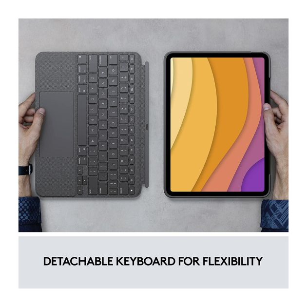 Logitech Combo Touch (iPad Air 4e/5e génération 2020, 2022) - Étui clavier rétroéclairé pour iPad Air - Livraison entre 5 et 10 jours - 6 Mois