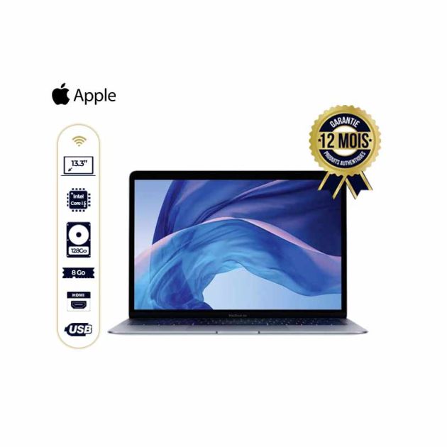 MacBook Air MVFH2 2019 - 13.3" - 8Go/128Go SSD - Intel core i5 - 1,6 GHz - gris sidéral - 12 mois de garantie