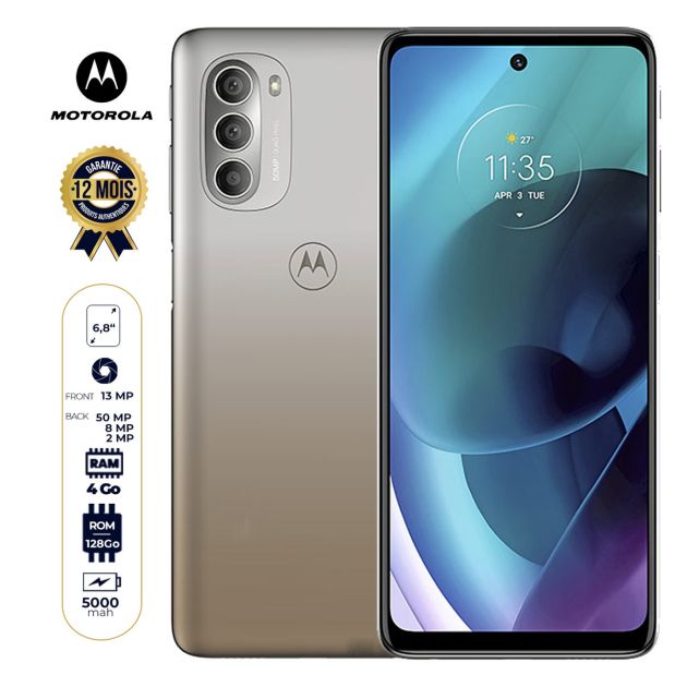 Motorola Moto G51 5G - 128 Go/4Go RAM - 6,8" - Dual Nano SIM - 50MP+2MP+8MP/13MP - 5000mAh - Garantie 12 Mois