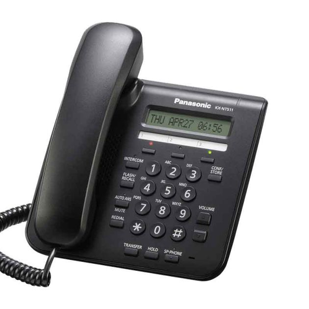 Combiné fixe avec fil Panasonic KX-NT511 - Garantie 3 Mois - Noir