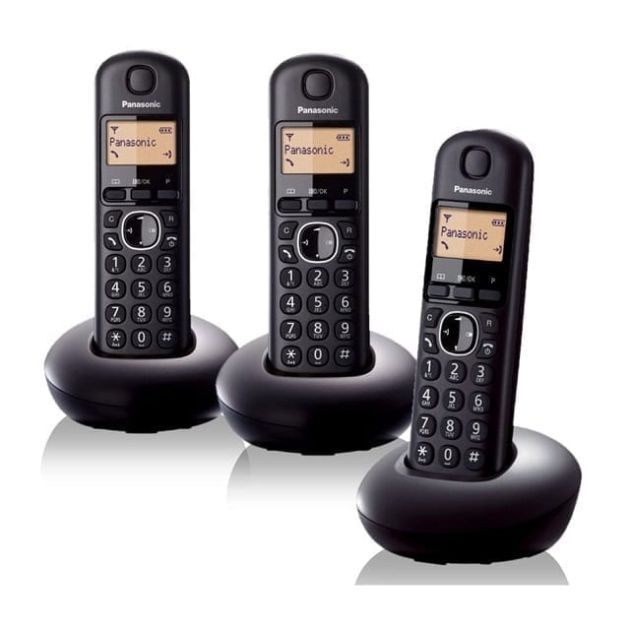 Téléphone fixe sans fil - Panasonic KX-TGB213 - 3 combinés - Noir