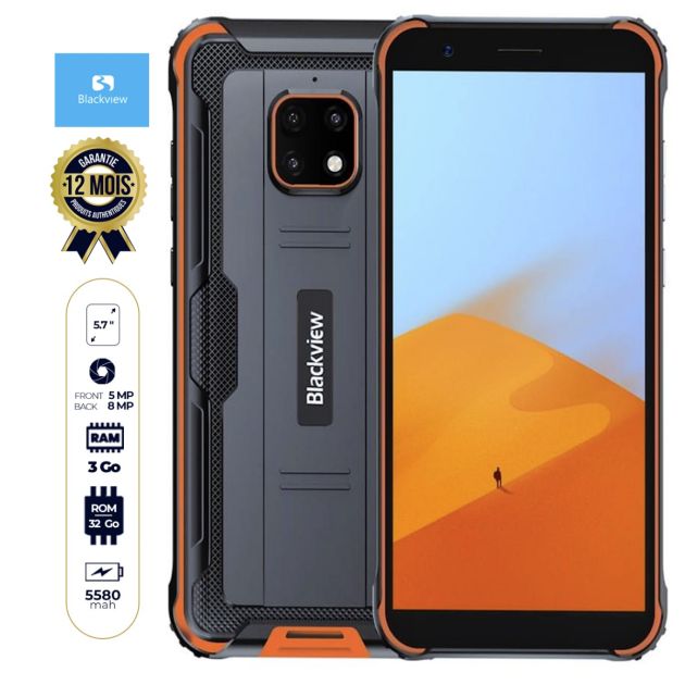 Smartphone robuste BLACKVIEW - BV 4900S - 5.7" - 32Go/3Go Ram - 8MP/5MP - 5580mAh - 12 mois de garantie