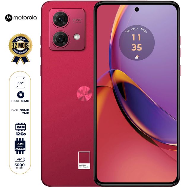 Smartphone Motorola Moto G84 5G - 256 Go - 12Go RAM - 6,5 pouces - 50MP+2MP/16MP - Dual Nano SIM - 5000 mAh - Garantie 12 Mois