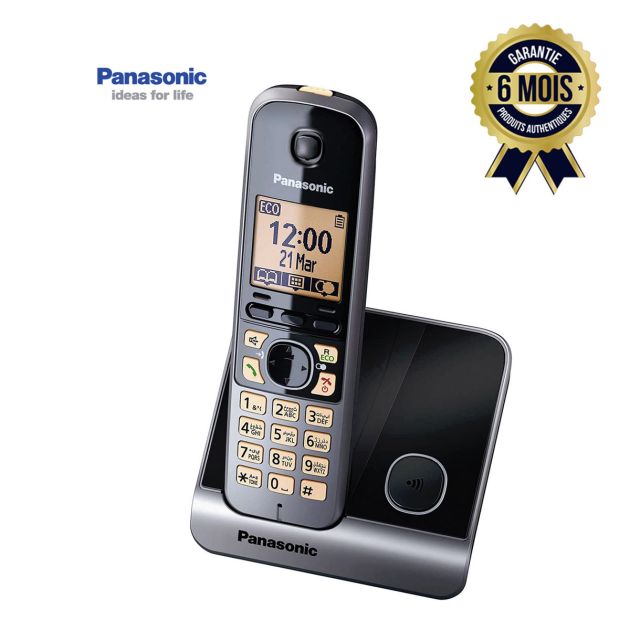 Téléphone Sans Fil DECT - Panasonic KX-TG6711 - Jusqu'à 100 noms et numéros - 6 Mois