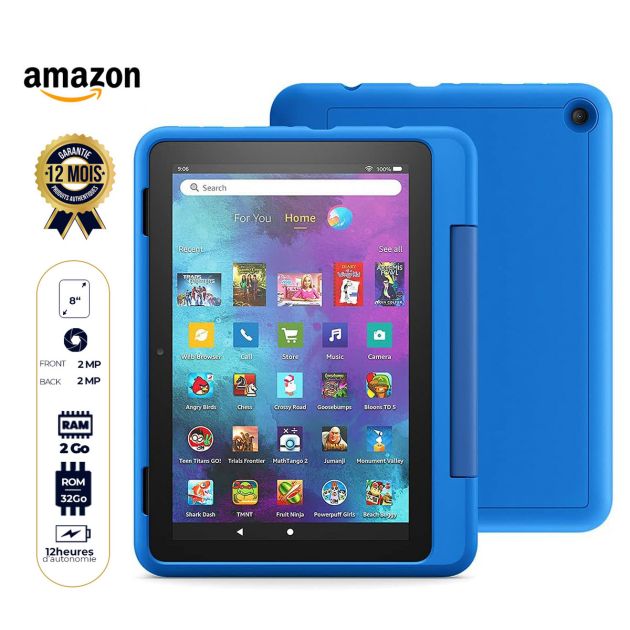 Tablette Amazon Fire HD 8 Kids Pro - 6 à 12 ans - 32Go - 2Go RAM - 8 pouces - Tablette pour enfants avec contrôle parental - Garantie 12 Mois