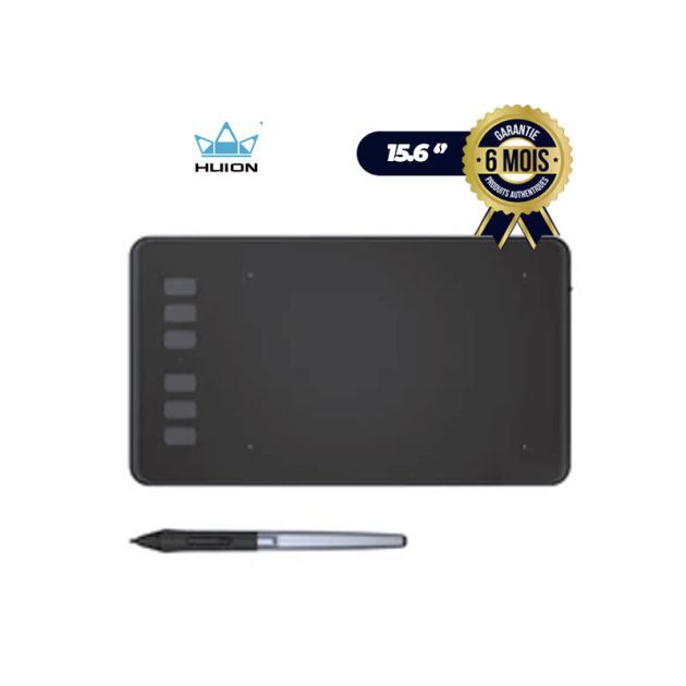 Tablette  graphique Huion H640P - stylet sans piles - noir - 06 mois de garantie  ( Livré entre 3 - 5 jours )