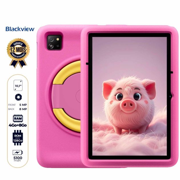 Tablette pour enfants Blackview Tab A6 - Prends uniquement le WIFI - 128 Go - 4 Go + 8Go RAM extensible - 10.1" - 8MP/5MP - 5100 mAh - Garantie 12 mois